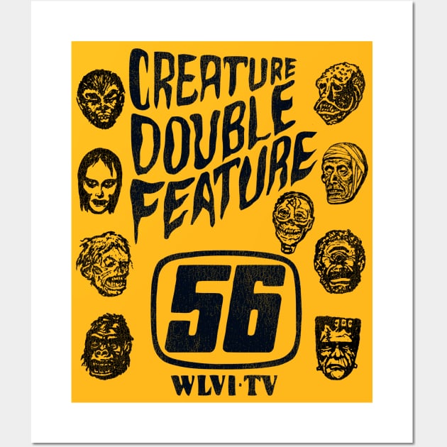 Creature Double Feature Classic Monsters Wall Art by darklordpug